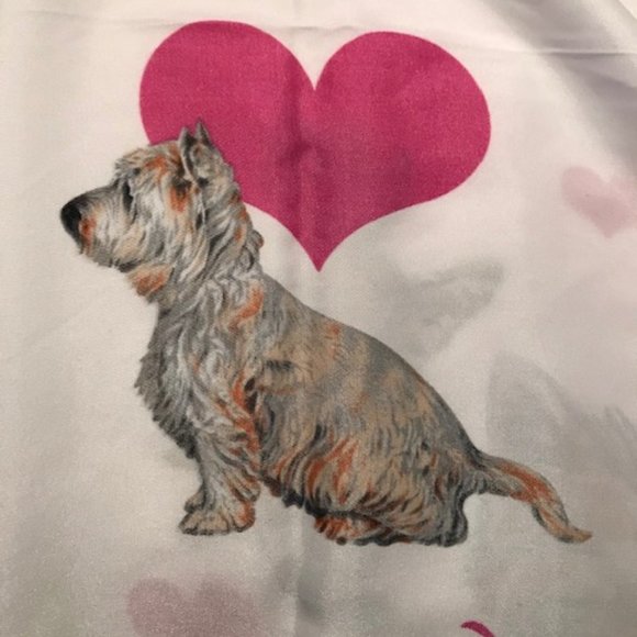 Vintage IFAW Highland Terrier Print Scarf - Picture 7 of 11